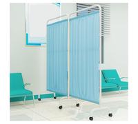 asdchZen Room Dividers Panels, Hospital Privacy Screen,Removable Room Divider with Mobile Pulleys,Folding Screen For Office Restaurant Beauty Salon Hospital,Light Blue-2-Panel,Light Blue-2-Panel