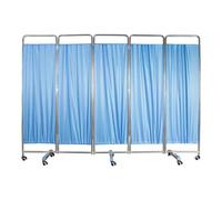 asdchZen Room Dividers Panels, Hospital Privacy Screen,Stainless Steel Hospital Screen Curtains,3/4/5 Panel Mobile Screen,For Emergency Rooms,Wards,Beauty Salons,Clinics,One Color,One Color-250X177Cm
