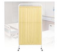 asdchZen Room Dividers Panels, Hospital Privacy Screens,Movable Room Partition with Universal Wheels,Foldable Protective Screens,Space Saving,For Ward Beauty Salon Emergency Room,Yellow-5-Panel