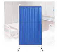 asdchZen Room Dividers Panels, Hospital Privacy Screens,Movable Room Partition with Universal Wheels,Foldable Protective Screens,Space Saving,For Ward Beauty Salon Emergency Room,Dark Blue-1-Panel