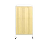 asdchZen Room Dividers Panels, Hospital Privacy Screens,Removable Room Dividers with Wheels,Folding Protective Screens,For Office Room Restaurant Beauty Salon Hospital,1/2/3/4/5 P,Yellow-3-Panel