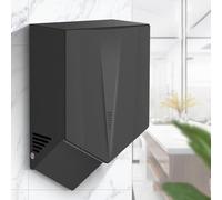 asdchZen Secador De Manos para Inodoros, 6-10 Segundos De Secado, 1200 W, Automático De Pared, para Cocina, Baño E Inodoro, con Salida De Aire Bidireccional, Color Negro.