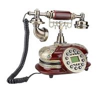 asdchZen Teléfono Fijo, Estilo Retro De Granja Europea, Multifunción, con Cable, con Pulsador.