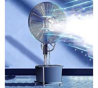 asdchZen Ventilador De Pie con Rociador De Agua, Humidificador, 3 Velocidades, Depósito De 42 L, Altura Ajustable, Oscilación De 120°, 32 Pulgadas, para Uso En Exteriores, Diámetro 71 Cm/28 Pulgadas