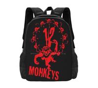 ASDCTYTKO 12 Monos Fashion Pattern Portátil de viaje Mochila para Escuela 12 Monos Brad Pitt Bruce Willis Terry Gilliam Regalo del festival de películas de culto