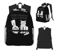 ASDCTYTKO Cada Scratch Tiene una Historia Boceto de Tinta Mochila de Estudiante para Hombres Mochila de Moda Mujer Bolsas de hombro Mochila Regalo para el festival