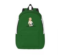 ASDCTYTKO Jane Goodall - Joven Jane Goodall - Fondo verde Mochila sencilla y elegante Mochila de lona Bolsa regalo para el festival