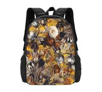 ASDCTYTKO Mochila escolar de botánico VII de verano Mochila de moda Botánico de verano Tropical Vintage retro Leaf Nature regalo