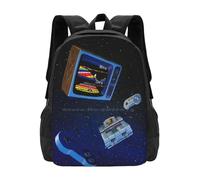 ASDCTYTKO Mochila escolar de International Station Mochila de moda Flooko Space Acrylic Gaming regalo