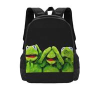 ASDCTYTKO Mochilas escolares Mochila de viaje para portátil Oír nada No ver nada Nada Decir nada regalo del festival