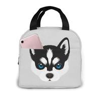 ASDCTYTKO Perro divertido, cachorro Siberian Husky Islante Caja de Comida Bolsa Reutilizable Bolsa Refrigeradora Impermeable Regalo para Mujer Picnic Regalo en el Festival de Picnic de Trabajo