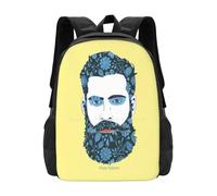 ASDCTYTKO Poder de barba Mochilas escolares Mochila portátil de viaje Barba Hombres gay de arte queer Regalo del festival del Día de Acción de Gracias