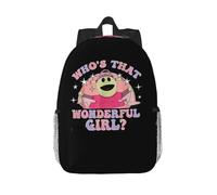 ASDCTYTKO ¿Quién es esa chica maravillosa? Mochila de dibujos animados de Nanalan, mochila de día, mochila de libros para niñas,para hombres, mujeres, regalo para el festival de la mochila escolar