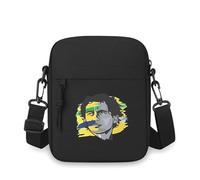 ASDCTYTKO Retrato, bandera brasileña, pincel, arte facial Bolsa bandolera de hombres, mujer de un solo hombro Dibujos animados, impresión de película de anime, regalo unisex festival