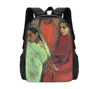 ASDCTYTKO Tres niñas-Amrita Sher-Gil Mochilas para estudiantes adolescentes Amrita Sher Gil 1935 Oro del festival Europa del siglo XX