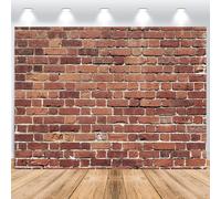 ASDCXZ Fondo de Pared de Ladrillo 2,2x1,5 m, Pared de Ladrillo Marrón Tema Retro Vinilo Fotografía Telón de Fondo para Baby Shower Cumpleaños Celebración Familiar Fiesta Fotomatón Estudio Prop