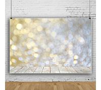 ASDCXZ Fondo Fotográfico con Purpurina 3x2 m, Fondo de Pared Fotográfico con Empalme de Madera Plateada Dorada con Purpurina, Fondo de Caja de Fotos de Vinilo para Sesión de Fotos de Cumpleaños de B