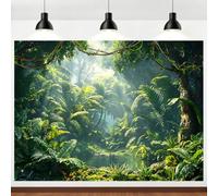 ASDCXZ Telón de Fondo Bosque Selvático 2.2x1.5m, Selva Tropical Paisaje Natural Río Fondo de Fotografía para Boda Baby Cumpleaños Fiesta Verano Aventura al Aire Libre Bandera Foto Estudio Accesorios