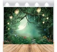 ASDCXZ Telón de Fondo de Bosque 2,2x1,5 m, Vinilo Fondo de Fotografía con Brillo de Hongos del Bosque de Cuento de Hadas para cumpleaños Baby Shower Fiesta temática del Bosque, Fondo de Estudios