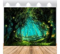 ASDCXZ Telón de Fondo de Bosque 2,2x1,5 m, Vinilo Fondo de Fotografía de Flores de Hongos del Bosque de Cuento de Hadas para cumpleaños Baby Shower Fiesta temática del Bosque, Fondo de Estudios