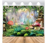 ASDCXZ Telón de Fondo de Bosque Encantado 3x2.5m, Primavera Cuento de Hadas Magia Jardín Floral Fotografía Fondo Setas Mariposa Bosque Té de Hadas Fiesta Decoración Banner Accesorios de Estudio