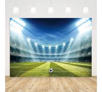 ASDCXZ Telón de Fondo de Campo de Fútbol 2.2x1.5m, Tazón Noche Auditorio Foco Tema de Fútbol Fotografía Fondo Vinilo Niños Baby Shower Fiesta de Cumpleaños Decoraciones Accesorios de Estudio