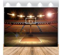 ASDCXZ Telón de Fondo de Cancha de Baloncesto 2.2x1.5m, Spotlight Cancha de Baloncesto Estadio Deporte Arena Tema Fotografía Fondo Niños Niño Cumpleaños Fiesta Decoración Banner Accesorios de Estudio