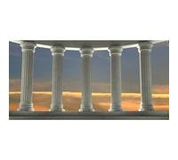 ASDCXZ Telón de Fondo de Columnas de Mármol Griego 2,7x1,8 m, Imperio Romano Arquitectura Civilización Cultura Ruinas Antiguas Templo Vinilo Fotografía Fondo para Edificio Histórico
