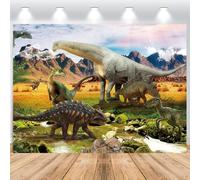 ASDCXZ Telón de Fondo de Dinosaurio 2.2x1.5m, Selva Tropical Original Vida Silvestre Dinosaurio Tema Fondo de Fotografía Niño Niña Cumpleaños Baby Shower Fiesta Decoración Accesorios de Estudio