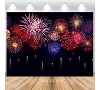 ASDCXZ Telón de Fondo de Feliz Año Nuevo 2.5x1.8m, Colorido Fuegos Artificiales Ciudad Puente 2026 Año Nuevo Fondo de Fotografía Vinilo Navidad Festival Víspera Familia Fiesta Decoración Banner