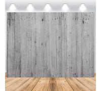 ASDCXZ Telón de Fondo de Madera 2,2x1,5m, Naturaleza Gris Rústico Pared De Madera Vinyl Fotografía Fondo para Baby Shower Fiesta De Cumpleaños Pastel Decor De Mesa Accesorios De Estudio Fotográfico