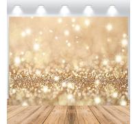 ASDCXZ Telón de Fondo Dorado 3,6x2,5m, Partículas Doradas con Purpurina Tema de Ensueño Vinilo Fotografía de Fondo para Cumpleaños Boda Graduación Fiesta, Fondos de Estudios Fotográficos de Retratos
