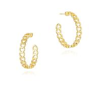 Asdecy Corazón Pendientes Aro Mujer Baño Oro Dorados 14Kt Hipoalergenicos Minimalistas Joyas Regalos de Mujer