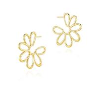 Asdecy Margarita Pendientes Aro Mujer Baño Oro Dorados 14Kt Hipoalergenicos Minimalistas Joyas Regalos de Mujer