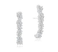 Asdecy Trepador Pendientes Aro Mujer Plata de Ley 925 Zirconia Cúbica Hipoalergenicos Minimalistas Joyas Regalos de Mujer