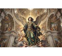 ASDFGHJKLZA Arcángel Rafael Cuadro En Lienzo Sin Marco Moderno HD Arte De Pared Póster Decorativo Para Salón, Dormitorio, Oficina, Cocina Decoracion, Regalo 24x36inch(60x90cm)