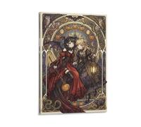 ASDFGHJKLZA Art Nouveau Anime Cuadros Lienzos Decorativos decoracion pared salon brujas goticas calabaza murcielago buho 08x12inch(20x30cm)