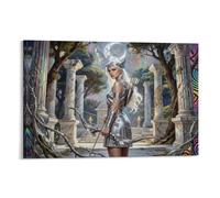 ASDFGHJKLZA Artemisa Diosa Cuadros Lienzos Decorativos Mitologia Griega Impresion En Lienzo Fantasia Arte De Pared 16x24inch(40x60cm)