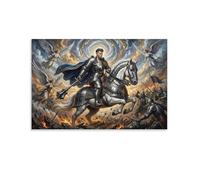 ASDFGHJKLZA Caballero Medieval Heroico Cuadros Lienzos Decorativos Angeles Guardianes Decoracion Pared Salon 16x24inch(40x60cm)