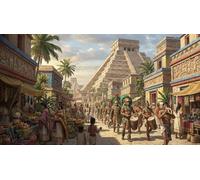 ASDFGHJKLZA Civilización maya Cuadro En Lienzo Sin Marco Moderno HD Póster Arte De Pared Para Salón, Dormitorio, Pasillo, Oficina Decoracion Pared, Regalo 16x24inch(40x60cm)