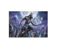 ASDFGHJKLZA Egipcio Anubis Lienzo Cuadros Lienzos Decorativos Paisaje Urbano Nocturno Decoracion Pared Salon Arte Abstracto 24x36inch(60x90cm)