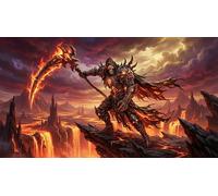 ASDFGHJKLZA Segador de lava del infierno Cuadro En Lienzo Sin Marco Lienzo Decorativo Moderno HD Arte De Pared Para Salón, Dormitorio, Comedor, Oficina Decoracion, Regalo 20x30inch(50x75cm)