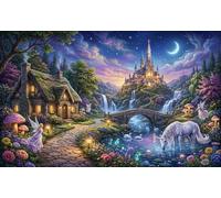 ASDFGHJKLZA Unicornio de cuento de hadas Cuadro En Lienzo Sin Marco Moderno HD Arte De Pared Lienzo Decorativo Para Salón, Dormitorio, Oficina, Pasillo Decoracion, Regalo 08x12inch(20x30cm)