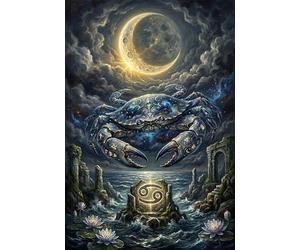 ASDFGHJKLZA Zodíaco Cáncer Cuadro En Lienzo Sin Marco Lienzo Decorativo Moderno HD Arte De Pared Para Salón, Dormitorio, Comedor, Pasillo Decoracion, Regalo 08x12inch(20x30cm)