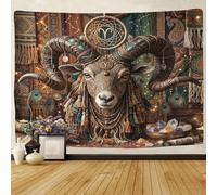 ASDFGHJKLZA Zodiaco de Aries Decoración De Arte De Pared Impresión 3D Tapiz Colgante De Pared Bohemia Tapices Decoración Del Hogar Cortina Salón Residencia 100cmx150cm