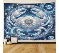 ASDFGHJKLZA Zodiaco de Cáncer Decoración De Arte De Pared Colgante De Pared Impresión 3D Tapiz Cangrejo de Ensueño Tapices Póster Cortina Salón Residencia 100cmx150cm