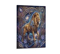 ASDFGHJKLZA Zodiaco de Leo Cuadro En Lienzo Moderno HD Arte De Pared Celestial Póster Decorativo Para Dormitorio, Salón, Cocina, Casa Decoracion, Regalo 12x18inch(30x45cm)