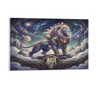 ASDFGHJKLZA Zodiaco de Leo Cuadro En Lienzo Moderno HD Constelación Póster Arte De Pared Para Dormitorio, Salón, Cocina, Comedor Decoracion Pared, Regalo 08x12inch(20x30cm)