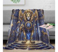 ASDFGHJKLZA Zodiaco de Leo Manta Colcha Suave 3D Constelación Franela Suave Calentita Peluche Sofá Cama Niñas Adultos Regalo Transpirable Muy Dulce 70x80inch(180x200cm)