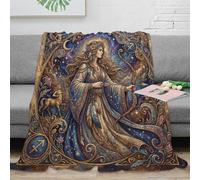 ASDFGHJKLZA Zodiaco de Sagitario Colcha Manta Impresión 3D Bohemia Franela Suave Cálida Peluche Sofá Cama Niños Adultos Regalo Transpirable Todas Estaciones 70x80inch(180x200cm)